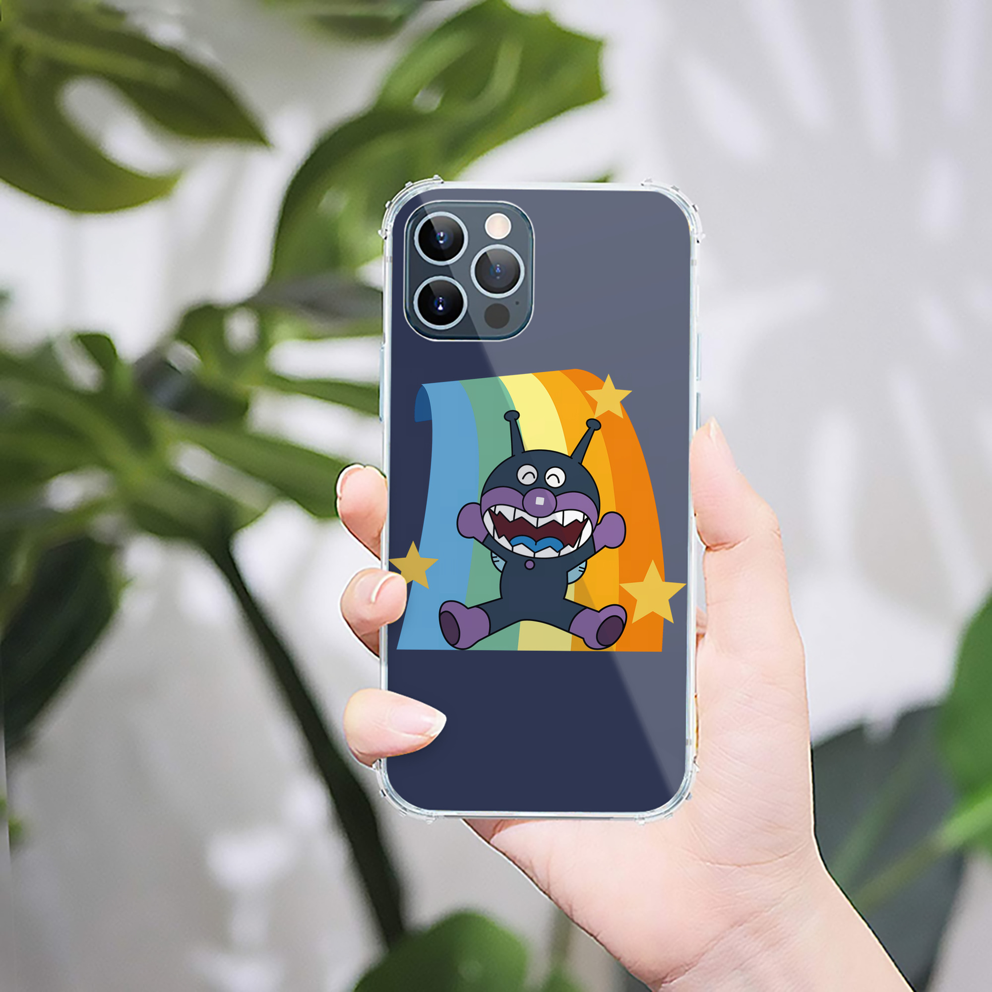 （画像用） アンパンマン Anpanman 【iPhone 12シリーズ対応】透明スマホケース（クリアソフトケース）